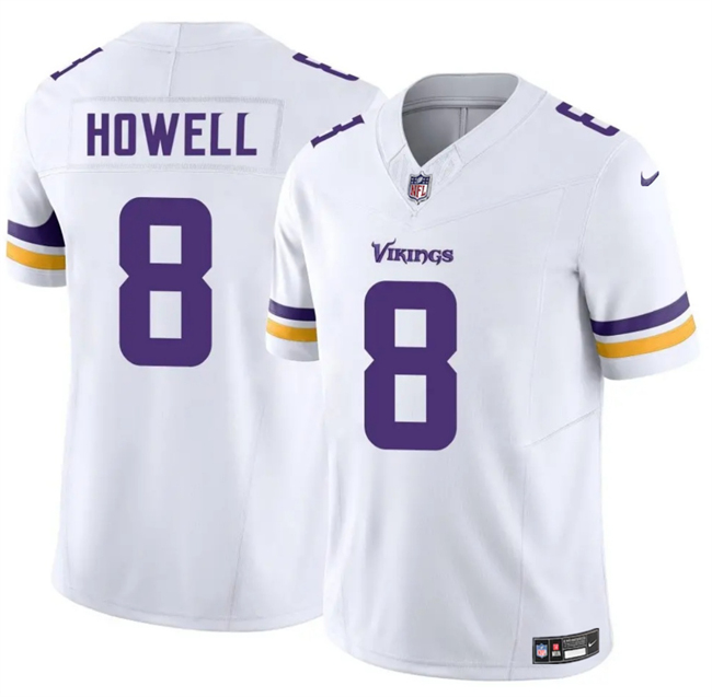 Men's Minnesota Vikings #8 Sam Howell White 2025 F.U.S.E. Vapor Untouchable Limited Stitched Jersey