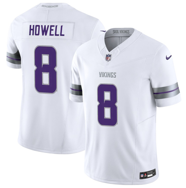 Men's Minnesota Vikings #8 Sam Howell White 2025 F.U.S.E. Winter Warrior Limited Stitched Jersey