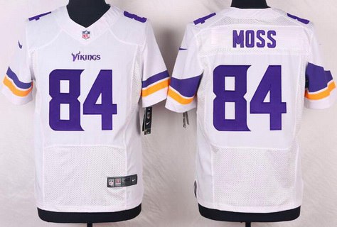 Men's Minnesota Vikings #84 Randy Moss White Road NFL Nike Elite Jersey Men's Minnesota Vikings #84 Randy Moss White Road NFL Nike Elite Jersey