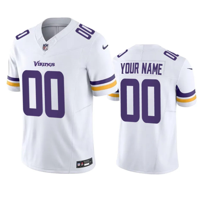 Men's Minnesota Vikings Active Player Custom White 2023 F.U.S.E. Vapor Untouchable Stitched Jersey Men's Minnesota Vikings Active Player Custom White 2023 F.U.S.E. Vapor Untouchable Stitched Jersey