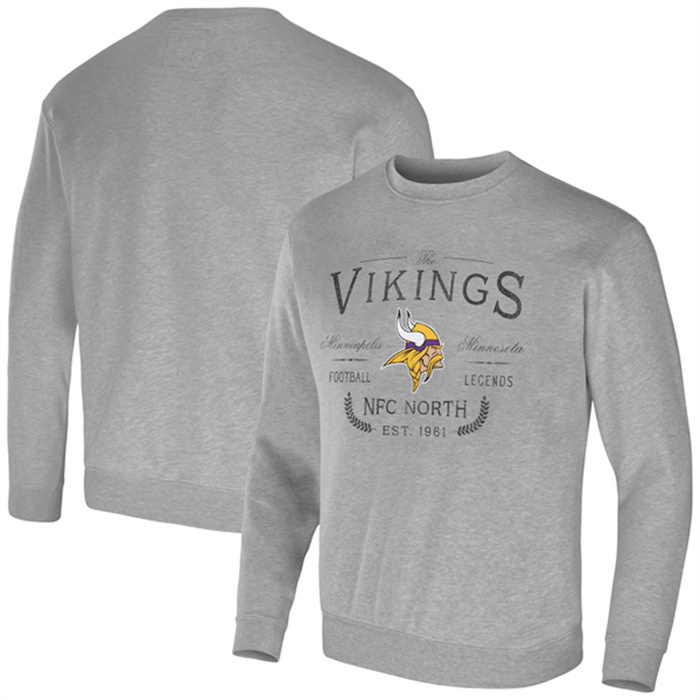 Men's Minnesota Vikings Gray Darius Rucker Collection Pullover Sweatshirt Men's Minnesota Vikings Gray Darius Rucker Collection Pullover Sweatshirt