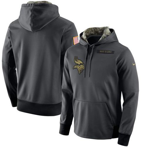 Men's Minnesota Vikings Nike Anthracite Salute to Service Player