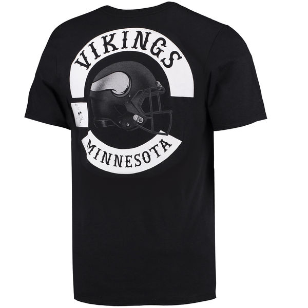 Men's Minnesota Vikings Nike Black Helmet Tri Blend T-Shirt2 Men's Minnesota Vikings Nike Black Helmet Tri Blend T-Shirt2