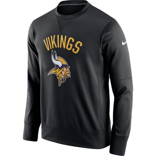 Men's Minnesota Vikings Nike Black Sideline Circuit Performance Sweatshirt Men's Minnesota Vikings Nike Black Sideline Circuit Performance Sweatshirt