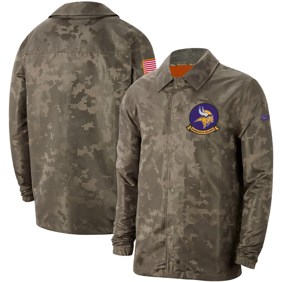 Men's Minnesota Vikings Nike Camo 2019 Salute To Service Sideline Full Zip Lightweight Jacket Men's Minnesota Vikings Nike Camo 2019 Salute To Service Sideline Full Zip Lightweight Jacket