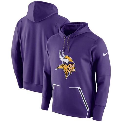 Men's Minnesota Vikings Nike Purple Champ Drive Vapor Speed Performance Pullover Hoodie Men's Minnesota Vikings Nike Purple Champ Drive Vapor Speed Performance Pullover Hoodie