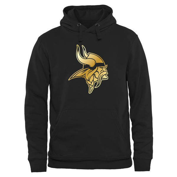 Men's Minnesota Vikings Pro Line Black Gold Collection Pullover Hoodie Men's Minnesota Vikings Pro Line Black Gold Collection Pullover Hoodie