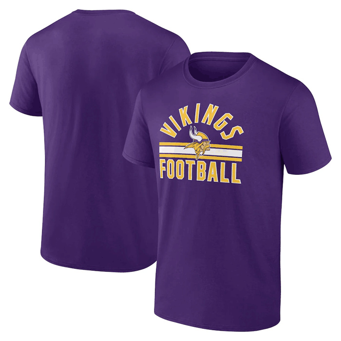 Men's Minnesota Vikings Purple Arch Stripe T-Shirt Men's Minnesota Vikings Purple Arch Stripe T-Shirt