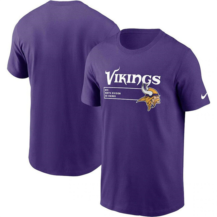 Men's Minnesota Vikings Purple Division Essential T-Shirt Men's Minnesota Vikings Purple Division Essential T-Shirt