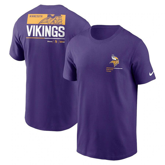 Men's Minnesota Vikings Purple Team Incline T-Shirt Men's Minnesota Vikings Purple Team Incline T-Shirt