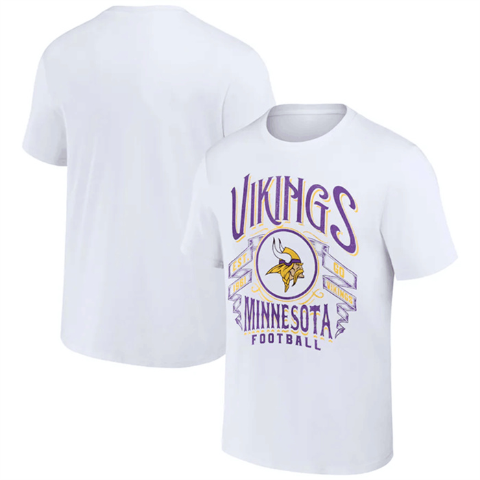 Men's Minnesota Vikings White X Darius Rucker Collection Vintage Football T-Shirt Men's Minnesota Vikings White X Darius Rucker Collection Vintage Football T-Shirt
