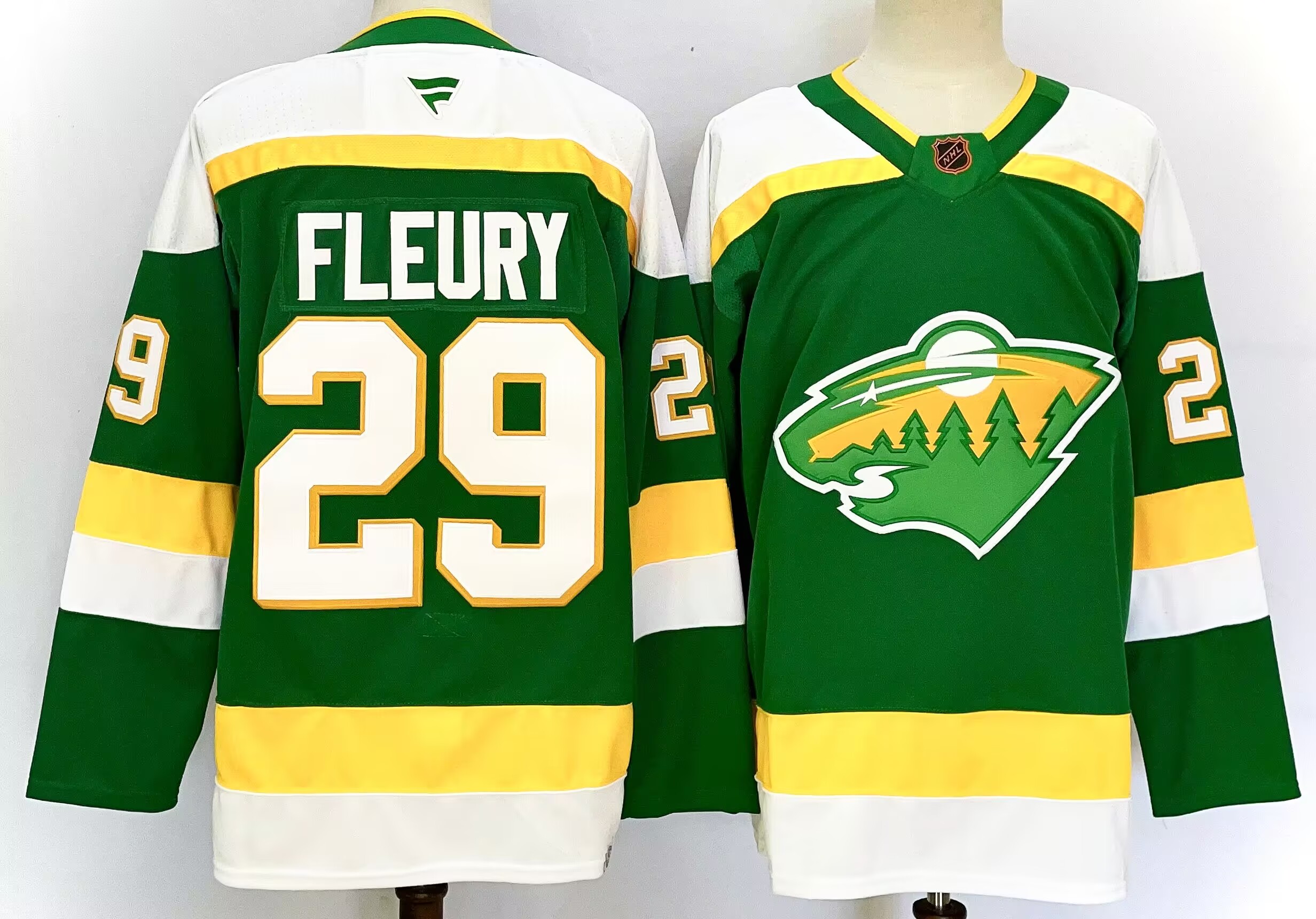 Men's Minnesota Wild #29 Marc-Andre Fleury Green 2024-25 Alternate Stitched Hockey Jersey Men's Minnesota Wild #29 Marc-Andre Fleury Green 2024-25 Alternate Stitched Hockey Jersey