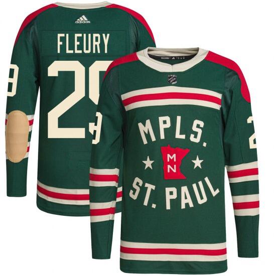 Men's Minnesota Wild #29 Marc-Andre Fleury Green Stitched Jersey Men's Minnesota Wild #29 Marc-Andre Fleury Green Stitched Jersey