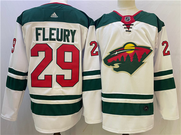 Men's Minnesota Wild #29 Marc-Andre Fleury White Stitched Jersey Men's Minnesota Wild #29 Marc-Andre Fleury White Stitched Jersey