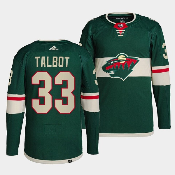 Men's Minnesota Wild #33 Cam Talbot Green Stitched Jersey Men's Minnesota Wild #33 Cam Talbot Green Stitched Jersey