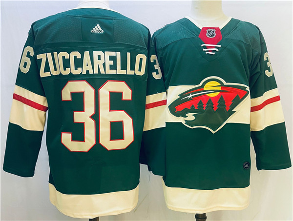 Men's Minnesota Wild #36 Mats Zuccarello Green Stitched Jersey Men's Minnesota Wild #36 Mats Zuccarello Green Stitched Jersey