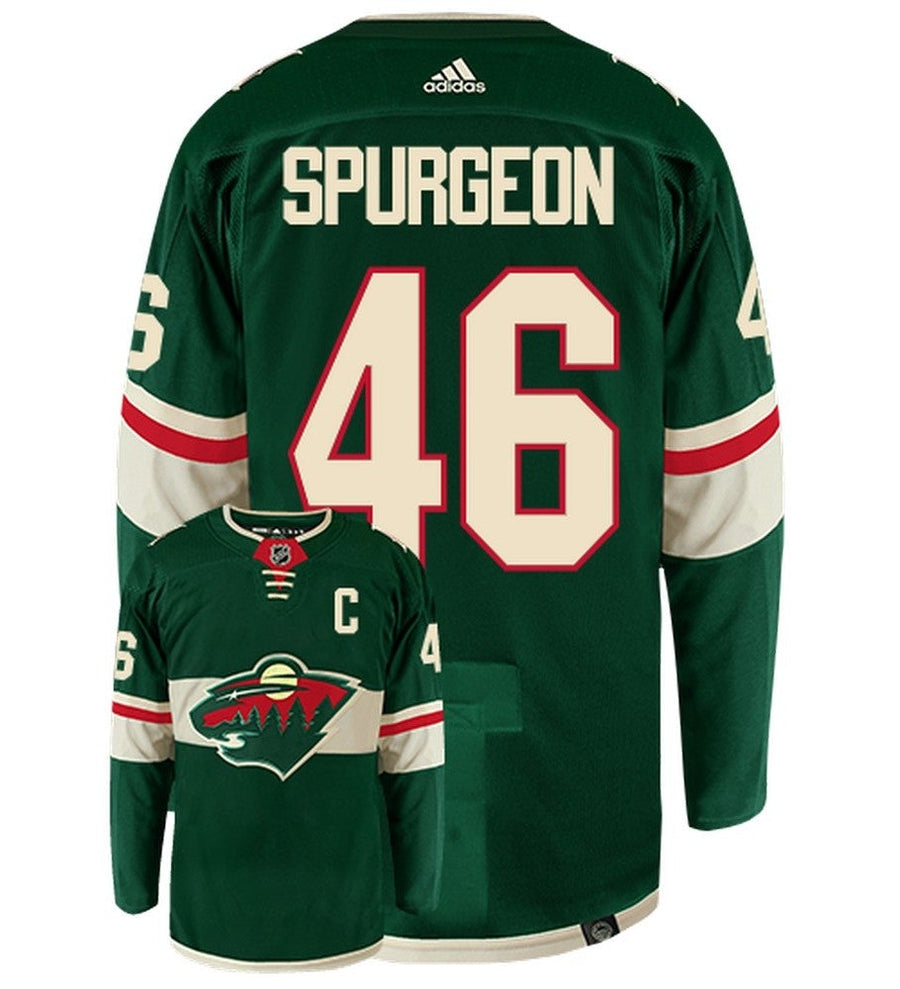 Men's Minnesota Wild #46 Jared Spurgeon Green Stitched Jersey Men's Minnesota Wild #46 Jared Spurgeon Green Stitched Jersey