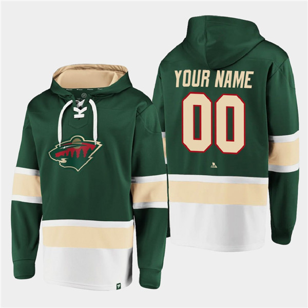 Men's Minnesota Wild Active Player Custom Green All Stitched Sweatshirt Hoodie Men's Minnesota Wild Active Player Custom Green All Stitched Sweatshirt Hoodie