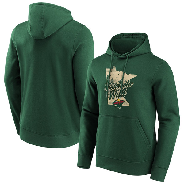 Men's Minnesota Wild Dark Green Hometown Graphic Hoodie Men's Minnesota Wild Dark Green Hometown Graphic Hoodie