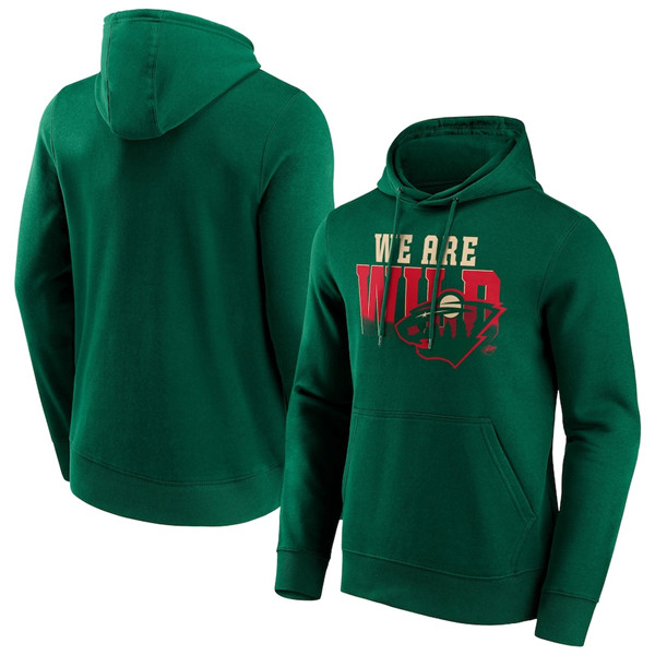 Men's Minnesota Wild Dark Green Hometown Graphic HoodieS Men's Minnesota Wild Dark Green Hometown Graphic HoodieS
