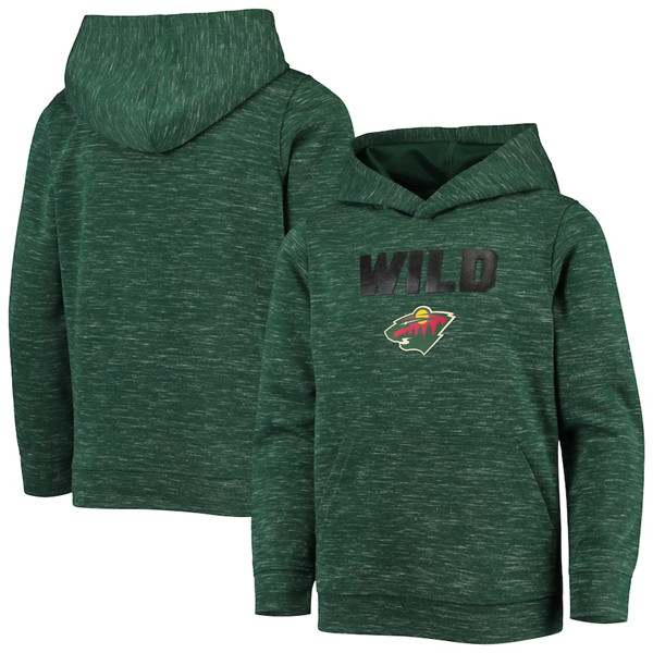 Men's Minnesota Wild Green Logo Scuba Pullover Hoodie Men's Minnesota Wild Green Logo Scuba Pullover Hoodie