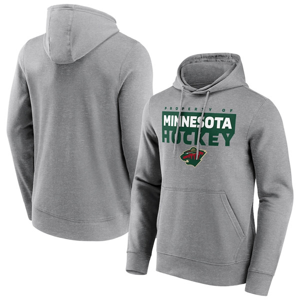 Men's Minnesota Wild Grey Gain Ground Hoodie Men's Minnesota Wild Grey Gain Ground Hoodie