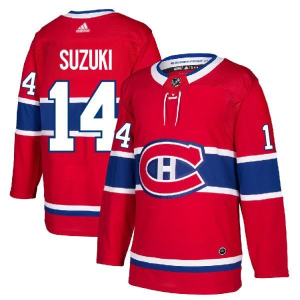 Men's Montreal Canadiens #14 Nick Suzuki Red Stitched Jersey Men's Montreal Canadiens #14 Nick Suzuki Red Stitched Jersey