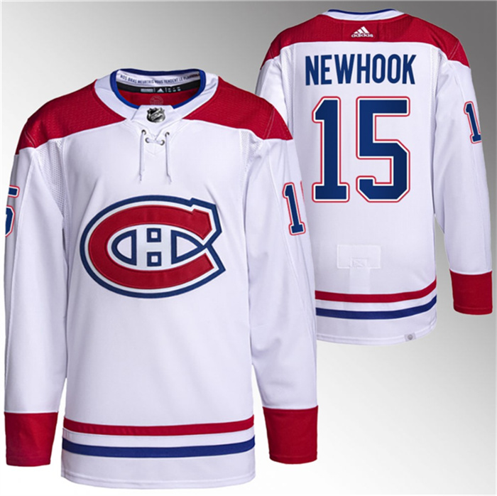 Men's Montreal Canadiens #15 Alex Newhook White Stitched Jersey Men's Montreal Canadiens #15 Alex Newhook White Stitched Jersey