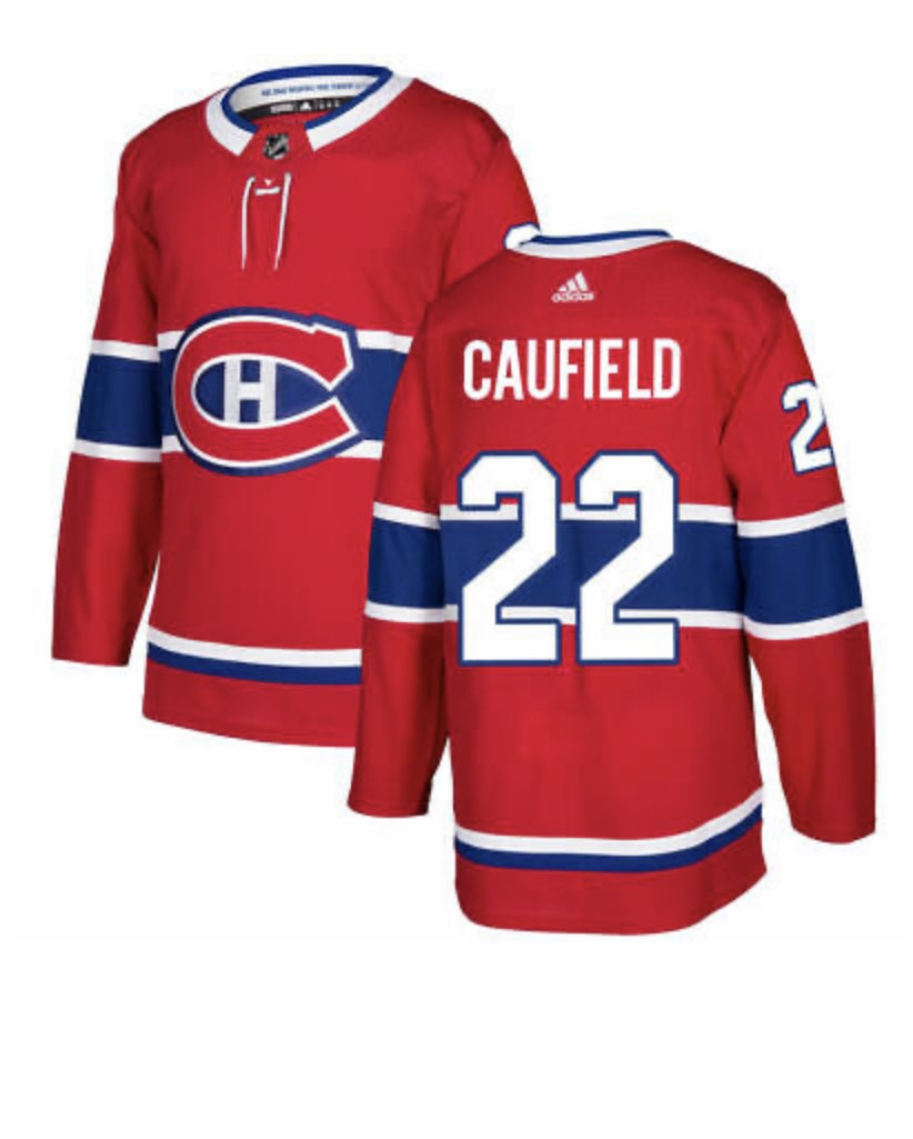 Men's Montreal Canadiens #22 Cole Caufield Red Stitched NHL Jersey