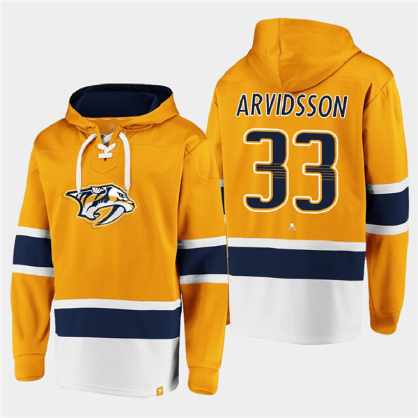 Men's Nashville Predators #33 David Rittich Gold Ageless Must-Have Lace-Up Pullover Hoodie Men's Nashville Predators #33 David Rittich Gold Ageless Must-Have Lace-Up Pullover Hoodie