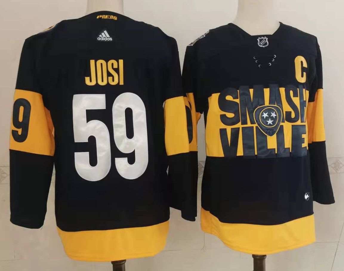 Men's Nashville Predators #59 Roman Josi Black 2022 Stadium Series adidas Stitched NHL Jersey Men's Nashville Predators #59 Roman Josi Black 2022 Stadium Series adidas Stitched NHL Jersey