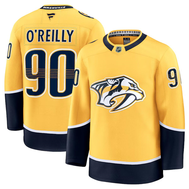 Men's Nashville Predators #90 Ryan O'Reilly Gold 2024-25 Home Stitched Hockey Jersey Men's Nashville Predators #90 Ryan O'Reilly Gold 2024-25 Home Stitched Hockey Jersey
