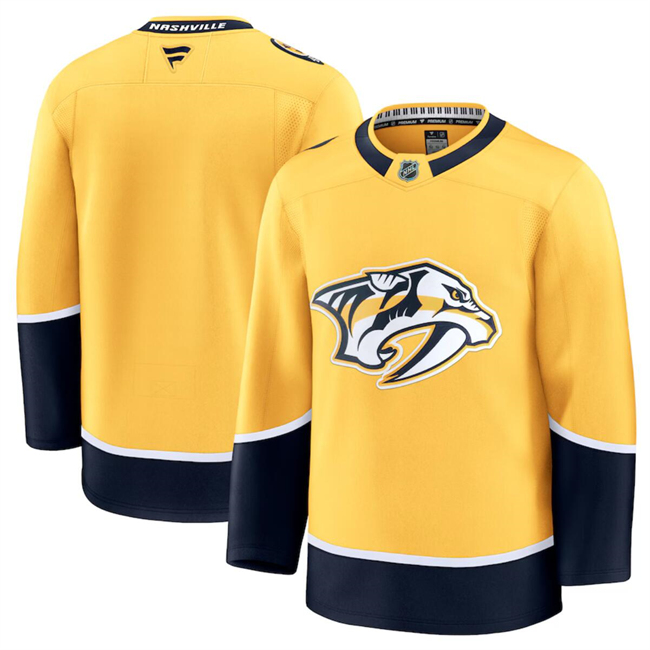 Men's Nashville Predators Blank Gold 2024-25 Home Stitched Hockey Jersey Men's Nashville Predators Blank Gold 2024-25 Home Stitched Hockey Jersey
