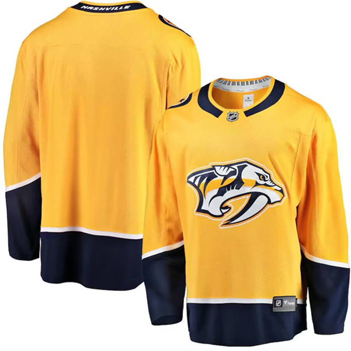 Men's Nashville Predators Blank Gold Breakaway Home Stitched Jersey Men's Nashville Predators Blank Gold Breakaway Home Stitched Jersey
