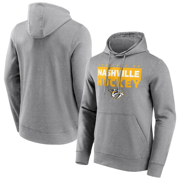 Men's Nashville Predators Grey Gain Ground Hoodie Men's Nashville Predators Grey Gain Ground Hoodie