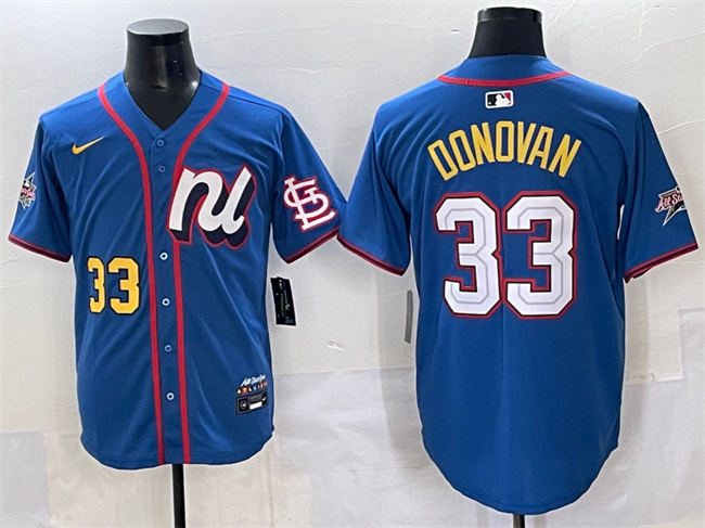 Men's National League #33 Brendan Donovan Blue 2025 All-Star Edition Limited Stitched Men's National League #33 Brendan Donovan Blue 2025 All-Star Edition Limited Stitched