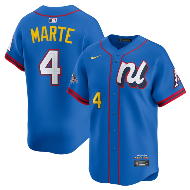 Men's National League #4 Ketel Marte Blue 2025 All-Star Edition Limited Player Jersey Stitched Baseball Jersey