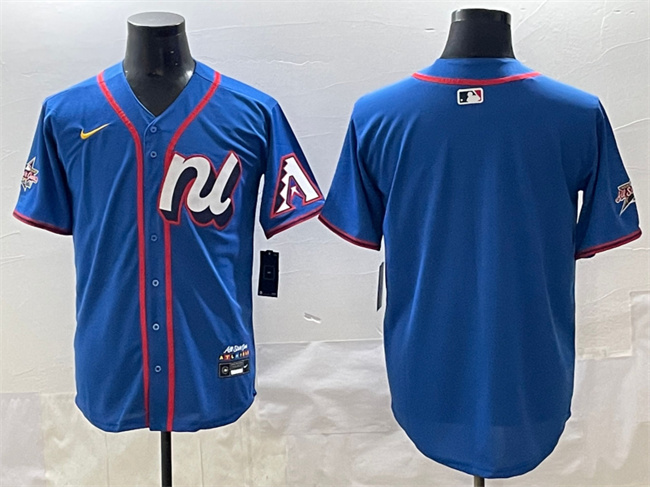 Men's National League Arizona Diamondbacks Blank Blue 2025 All-Star Edition Limited Stitched Baseball Jersey Men's National League Arizona Diamondbacks Blank Blue 2025 All-Star Edition Limited Stitched Baseball Jersey