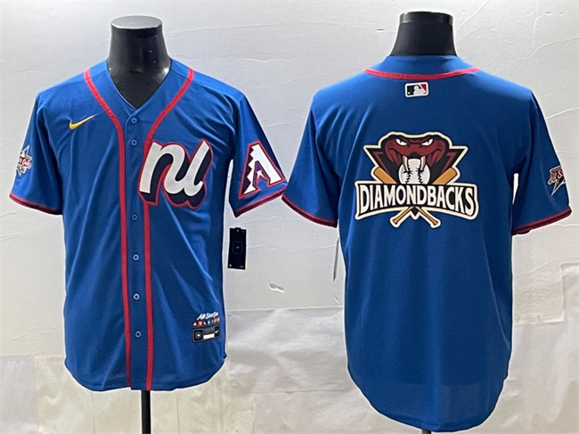 Men's National League Arizona Diamondbacks Team Big Logo Blue 2025 All-Star Edition Limited Stitched Baseball Jersey 002 Men's National League Arizona Diamondbacks Team Big Logo Blue 2025 All-Star Edition Limited Stitched Baseball Jersey 002