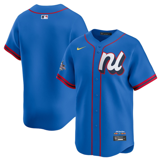 Men's National League Blank Blue 2025 All-Star Limited Stitched Baseball Jersey Men's National League Blank Blue 2025 All-Star Limited Stitched Baseball Jersey