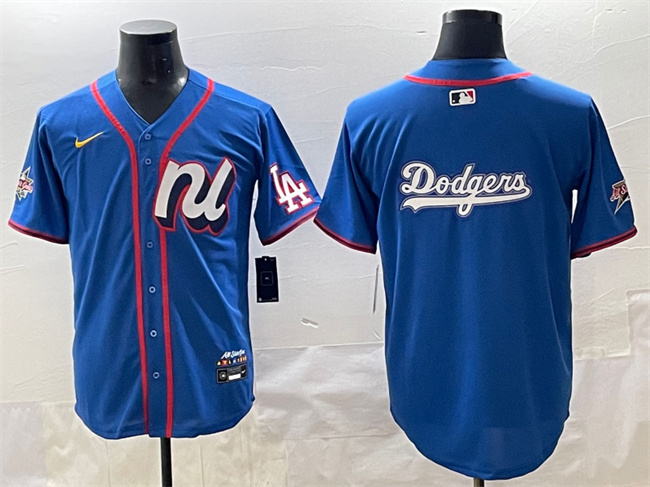 Men's National League Los Angeles Dodgers Team Big Logo Blue 2025 All-Star Edition Limited Stitched Baseball Jersey 002