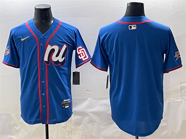 Men's National League San Diego Padres Blank Blue 2025 All-Star Edition Limited Stitched Baseball Jersey Men's National League San Diego Padres Blank Blue 2025 All-Star Edition Limited Stitched Baseball Jersey