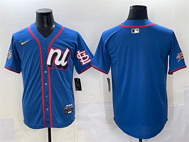 Men's National League St. Louis Cardinals Blank Blue 2025 All-Star Edition Limited Stitched Baseball Jersey Men's National League St. Louis Cardinals Blank Blue 2025 All-Star Edition Limited Stitched Baseball Jersey