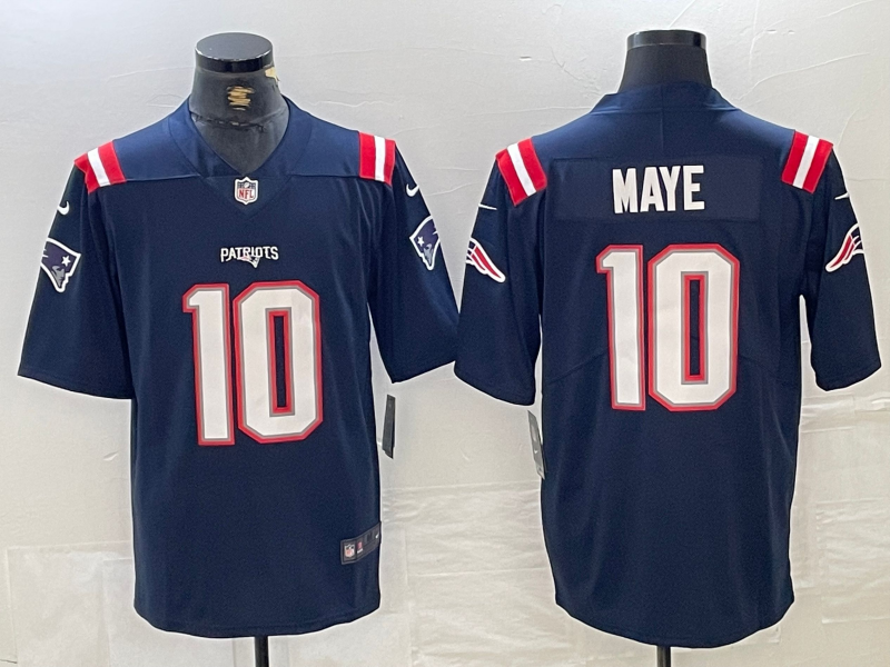 Men's New England Patriots #10 Drake Maye 2024 Draft Vapor Limited Stitched Football Jersey Men's New England Patriots #10 Drake Maye 2024 Draft Vapor Limited Stitched Football Jersey