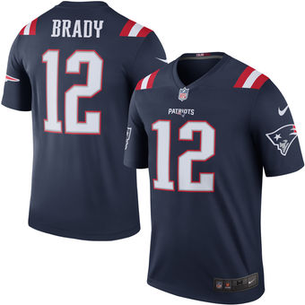 Men's New England Patriots #12 Tom Brady Nike Navy Color Rush Legend Jersey