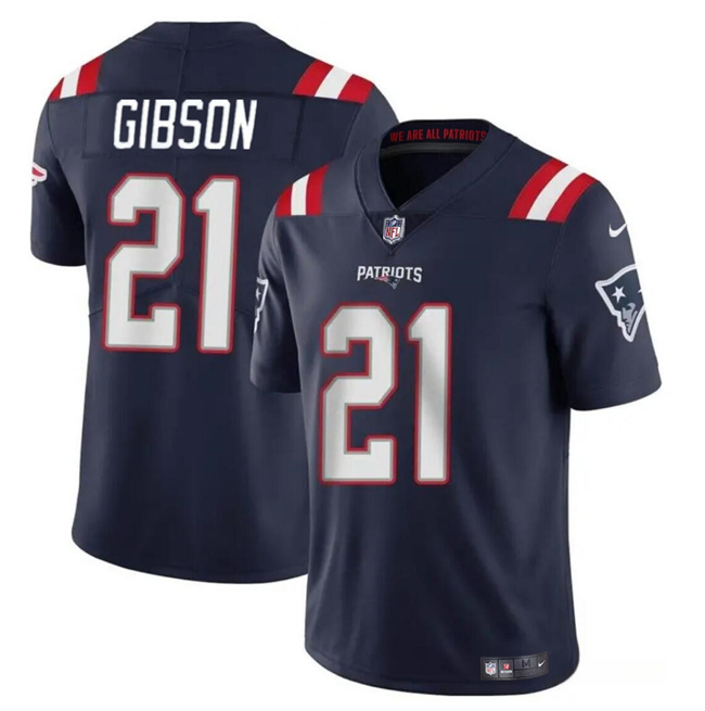 Men's New England Patriots #21 Antonio Gibsonz Navy Vapor Limited Stitched Football Jersey Men's New England Patriots #21 Antonio Gibsonz Navy Vapor Limited Stitched Football Jersey