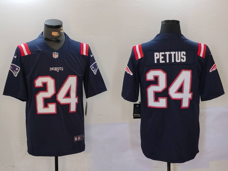 Men's New England Patriots #24 Dell Pettus Navy Vapor Limited Stitched Football Jersey Men's New England Patriots #24 Dell Pettus Navy Vapor Limited Stitched Football Jersey