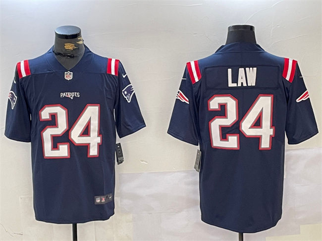 Men's New England Patriots #24 Ty Law Navy Vapor Limited Stitched Football Jersey Men's New England Patriots #24 Ty Law Navy Vapor Limited Stitched Football Jersey
