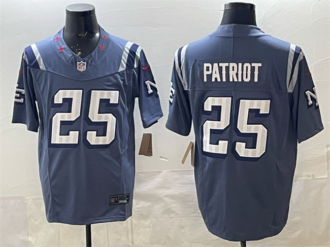 Men's New England Patriots #25 Patriot 2025 F.U.S.E. “Rivalries” Vapor Limited Stitched Football Jersey Men's New England Patriots #25 Patriot 2025 F.U.S.E. “Rivalries” Vapor Limited Stitched Football Jersey