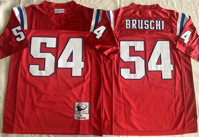 Men's New England Patriots #54 Tedy Bruschi Red Throwback Stitched Football Jersey Men's New England Patriots #54 Tedy Bruschi Red Throwback Stitched Football Jersey